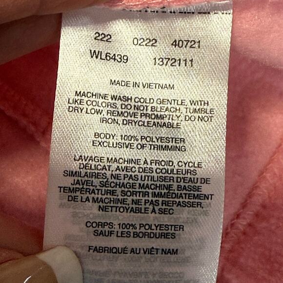 Columbia Womens Benton Springs Full Zip Fleece Jacket Large Pink Zip Pockets NEW - Picture 8 of 9